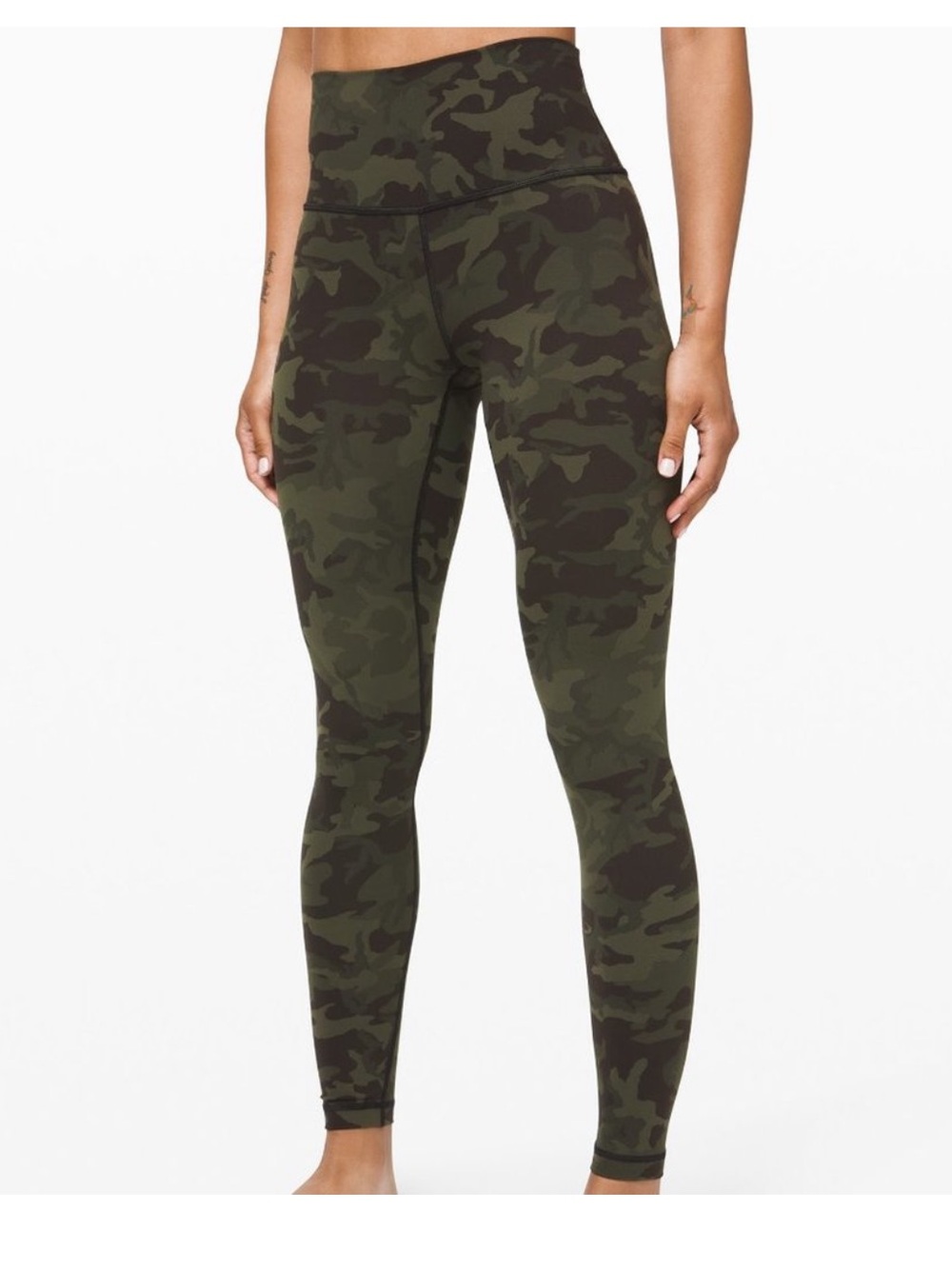 lululemon athletica Wunder Under Olive Green Camo High-Rise Leggings 10